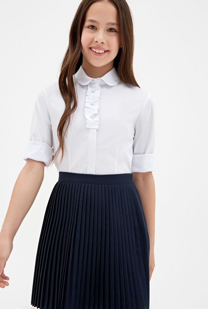 Блузка для девочки Concept Club Isola, цвет: белый. 10240260004_200. Размер 140