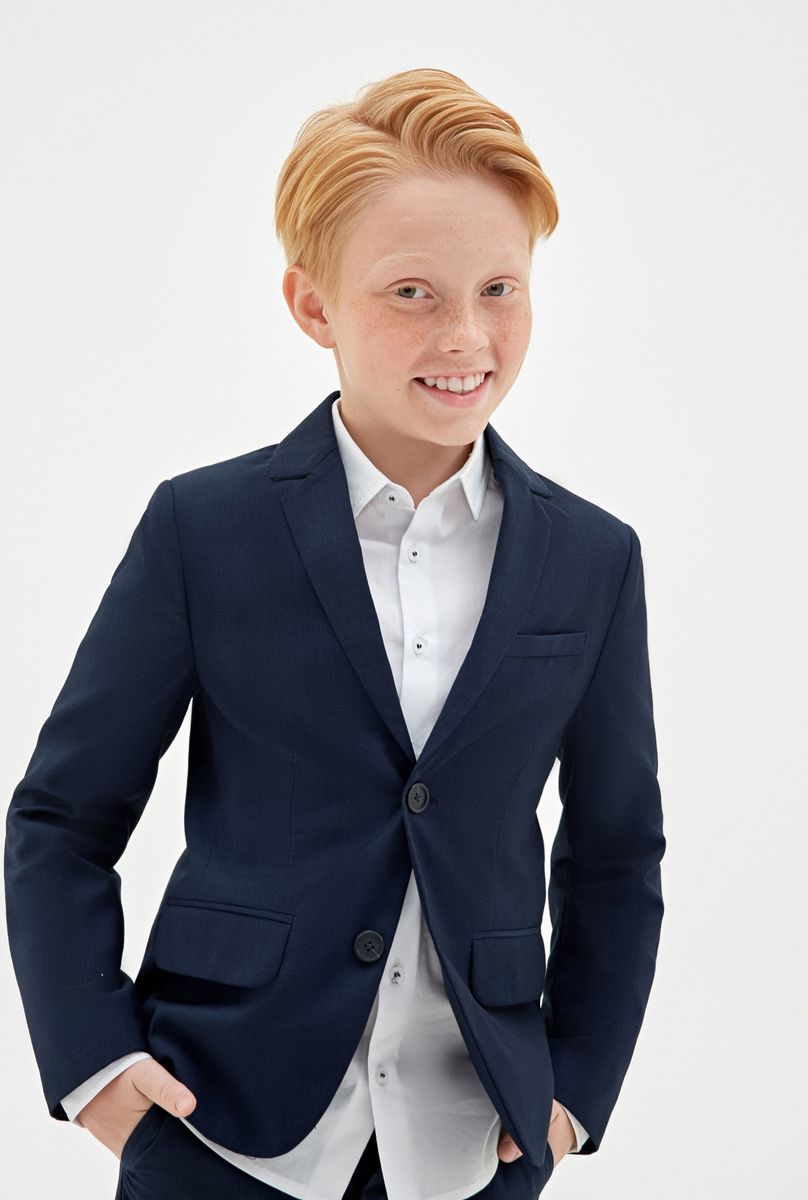 Пиджак для мальчика Concept Club Curvature, цвет: темно-голубой. 10140130007_600. Размер 128