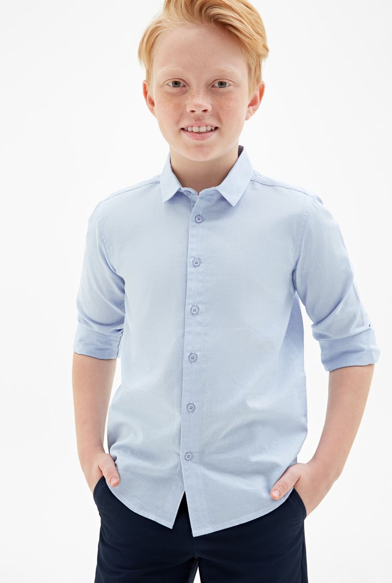 Рубашка для мальчика Concept Club Imbat, цвет: голубой. 10140280003_400. Размер 146