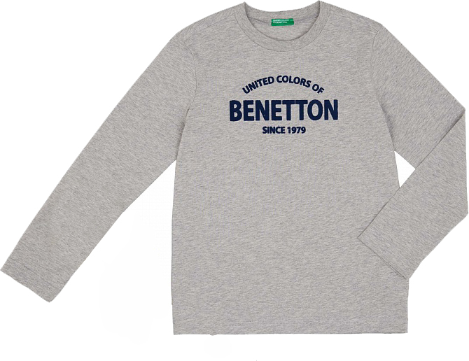 Футболка с длинным рукавом для мальчика United Colors of Benetton, цвет: серый. 3I1XC13VD_501. Размер 130