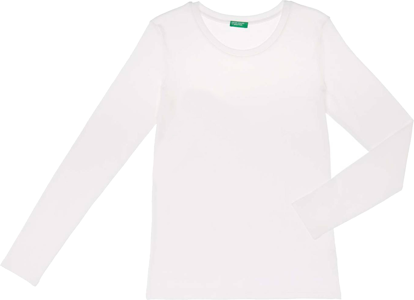Лонгслив женский United Colors of Benetton, цвет: белый. 3GA2E11B1_101. Размер M (44/46)