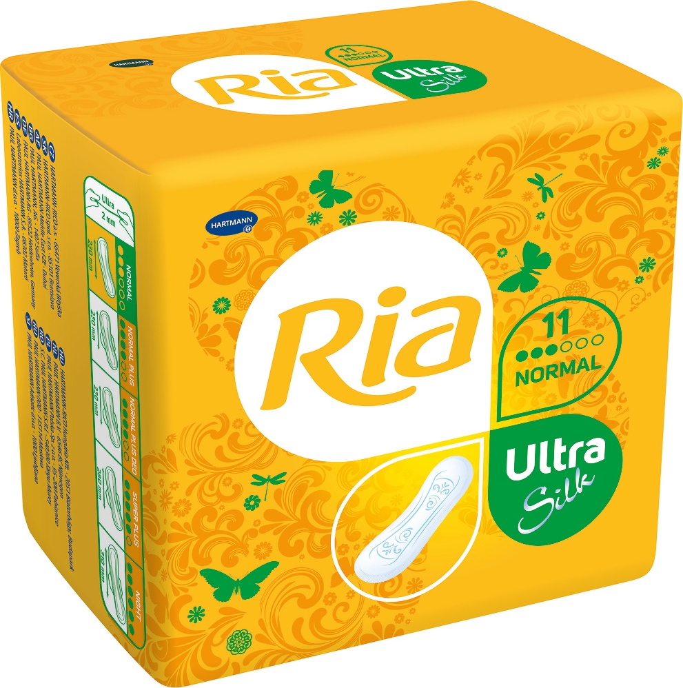 Ria Ultra Silk Normal Гигиенические женские прокладки, 11 шт