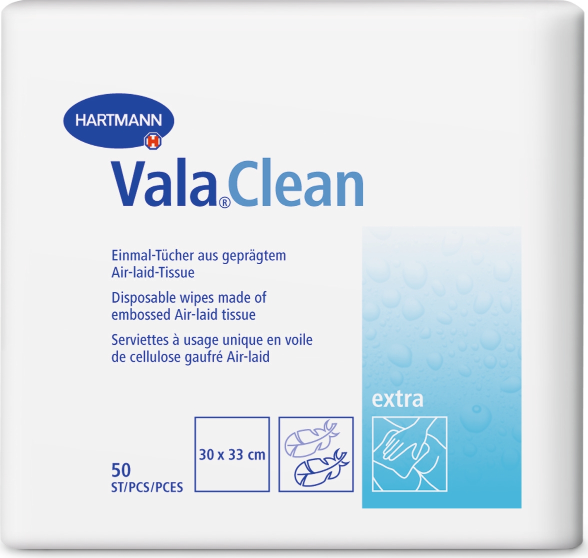Vala Clean Extra Одноразовые салфетки, 30 х 33 см, 50 шт