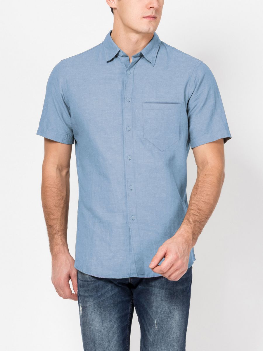 Рубашка мужская Tom Farr, цвет: голубой. TM7012.32804-1-coll. Размер XL (52)