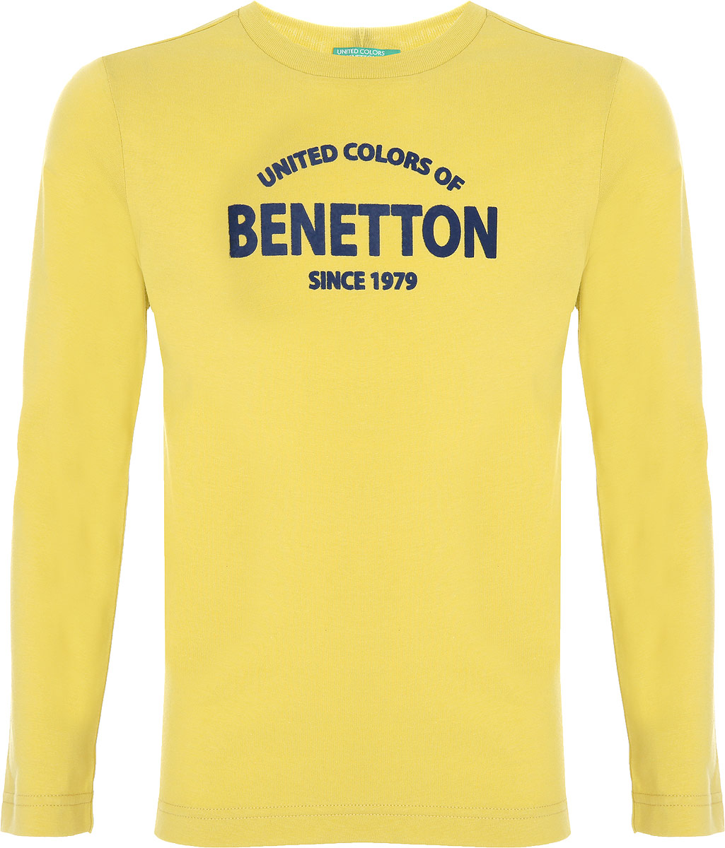 Футболка с длинным рукавом для мальчика United Colors of Benetton, цвет: желтый. 3I1XC13VD_36H. Размер 130