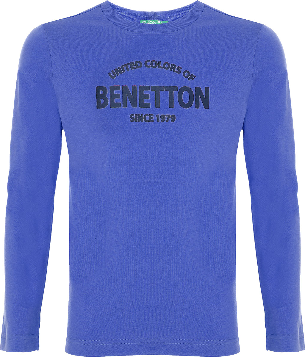 Футболка с длинным рукавом для мальчика United Colors of Benetton, цвет: синий. 3I1XC13VD_07V. Размер 160