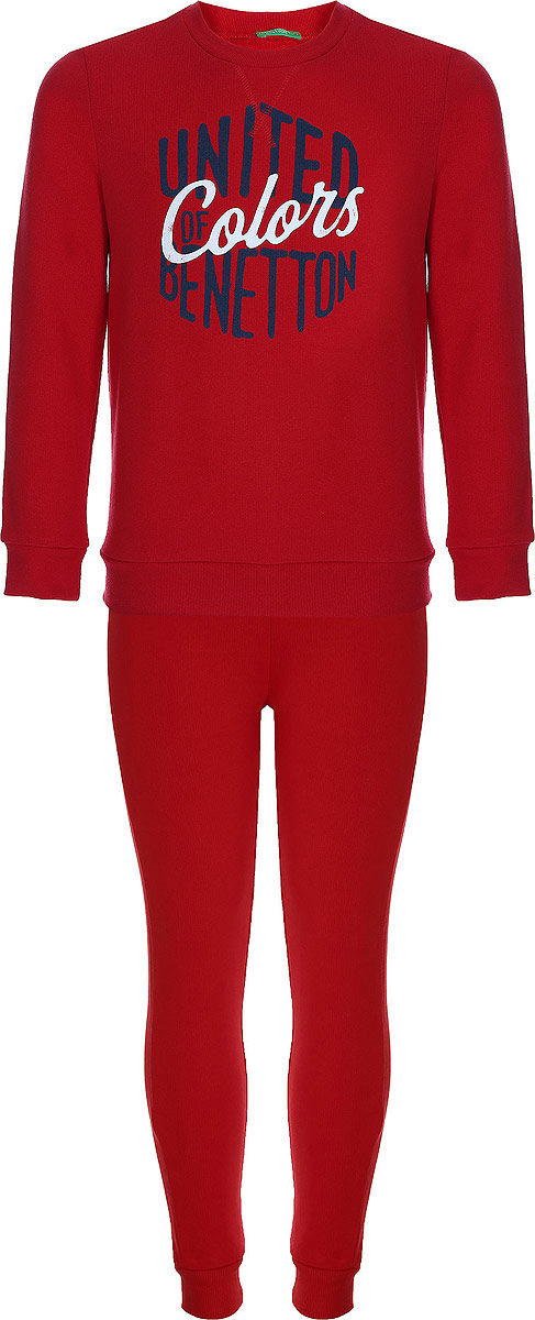 Спортивный костюм для мальчика United Colors of Benetton, цвет: красный. 3J68Z11NH_015. Размер 130