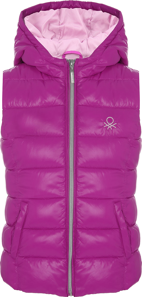 Жилет для девочки United Colors of Benetton, цвет: розовый. 2EO05G1K0_06C. Размер 120
