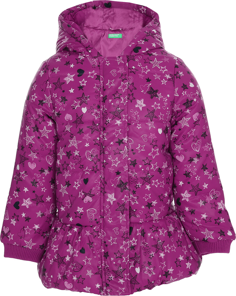 Куртка для девочки United Colors of Benetton, цвет: розовый. 2DQF532DP_81J. Размер 90