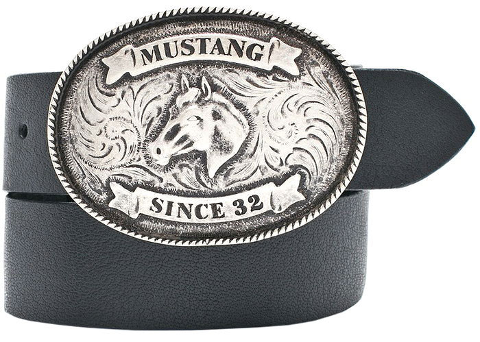 Ремень мужской Mustang, цвет: черный. MG2025R19-0790. Размер 110