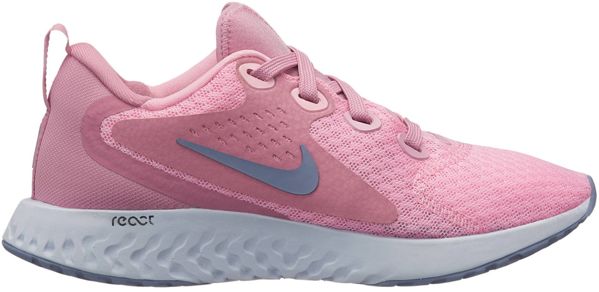 Кроссовки для девочки Nike Rebel React, цвет: розовый. AH9437-600. Размер 3,5Y (34,5)