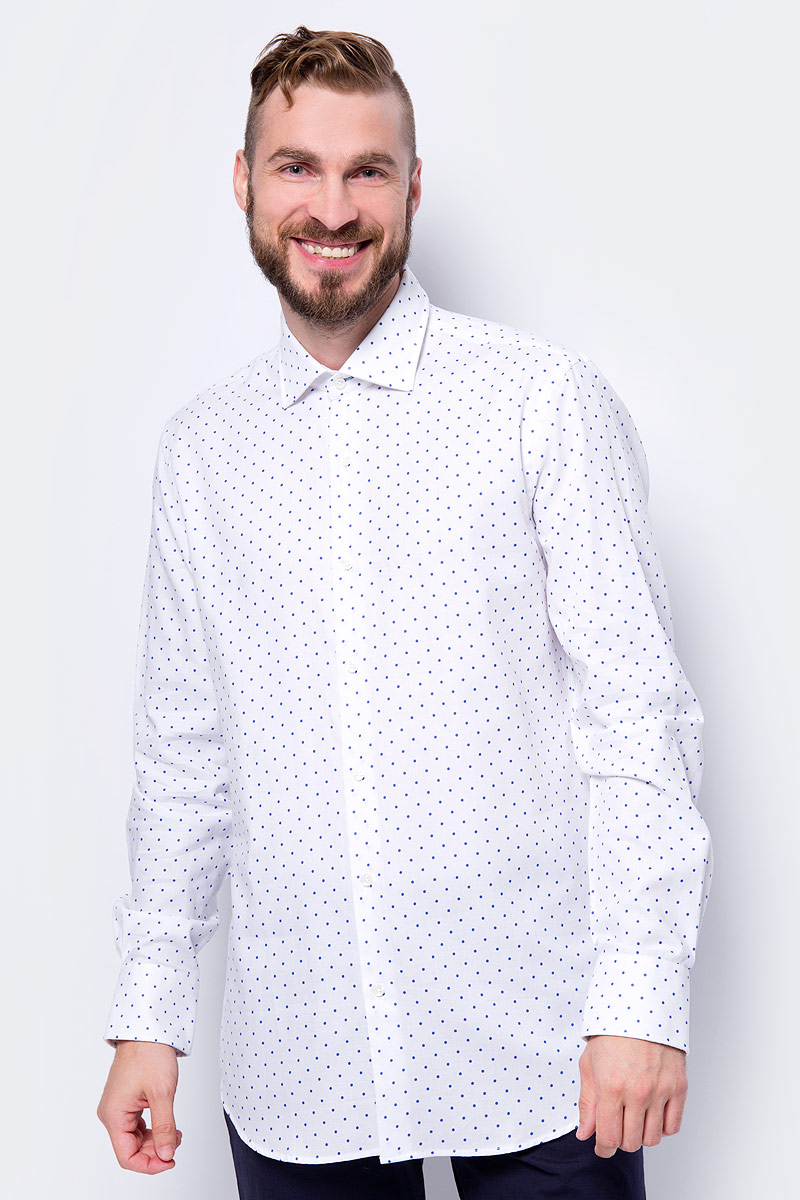 Рубашка мужская Pierre Cardin, цвет: белый. 044.8447.25877.9001. Размер 43 (52)