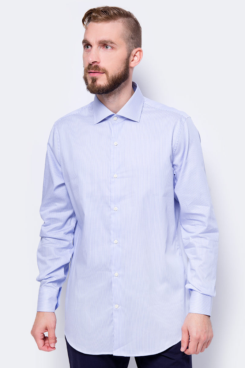 Рубашка мужская Pierre Cardin, цвет: голубой. 044.5785.26223.9001. Размер 40 (48/50)