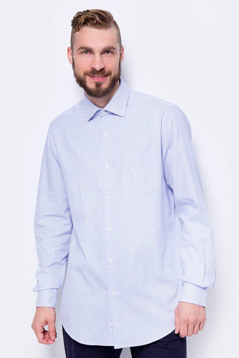 Рубашка мужская Pierre Cardin, цвет: синий. 044.5785.26226.9021. Размер 45 (54)