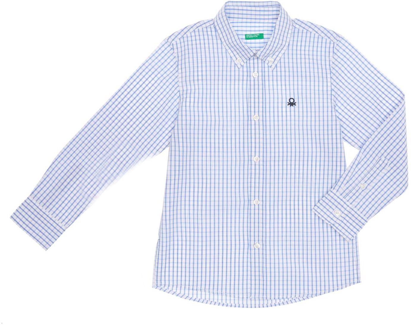 Рубашка для мальчика United Colors of Benetton, цвет: белый. 5DU65Q200_902. Размер XXS (100)