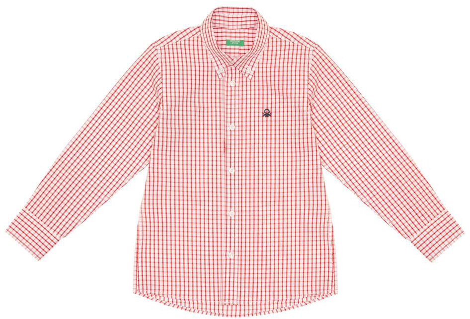 Рубашка для мальчика United Colors of Benetton, цвет: красный. 5DU65Q200_903. Размер XS (110)