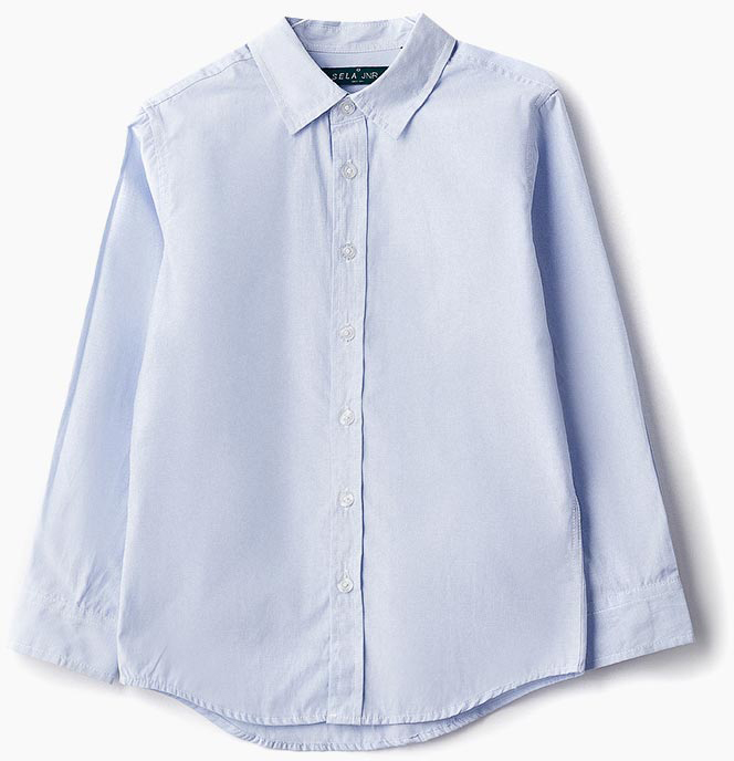 Рубашка для мальчика Sela, цвет: снежно-голубой. H-812/237-8310. Размер 140