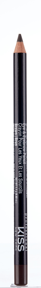 Kiss New York Professional Контурный карандаш для глаз Eye & Eyebrow Pencil, Brown, 1,1 г