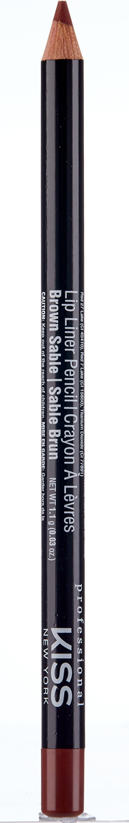 Kiss New York Professional Контурный карандаш для губ Lip Liner Pencil, Brown Sable, 1,1 г