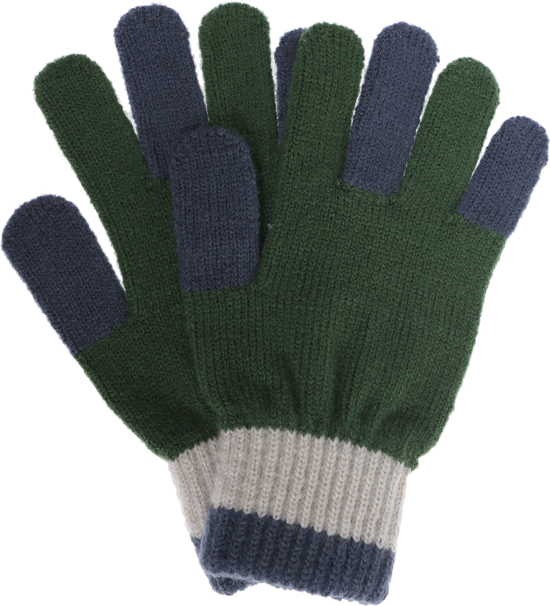 Перчатки для мальчика United Colors of Benetton, цвет: зеленый. 6KV7B315L_1N0. Размер XL (150)