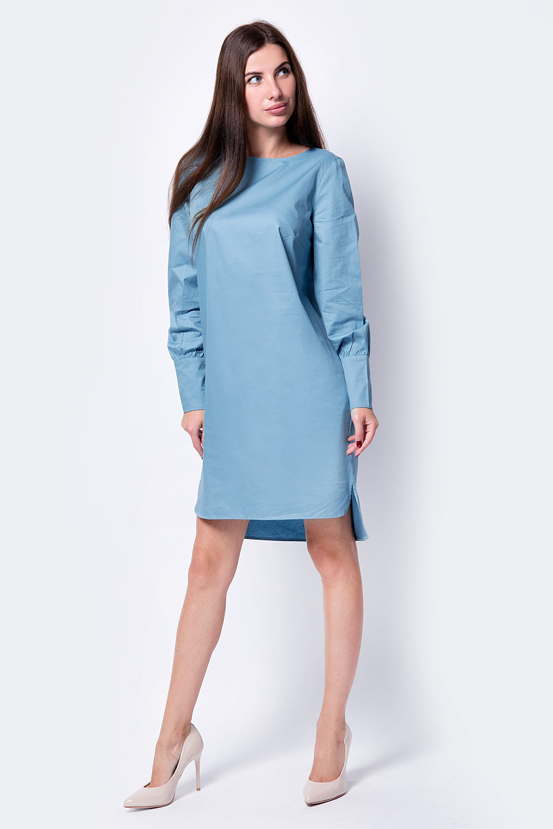Платье Sela, цвет: адриатический голубой. D-117/1185-8310. Размер 46