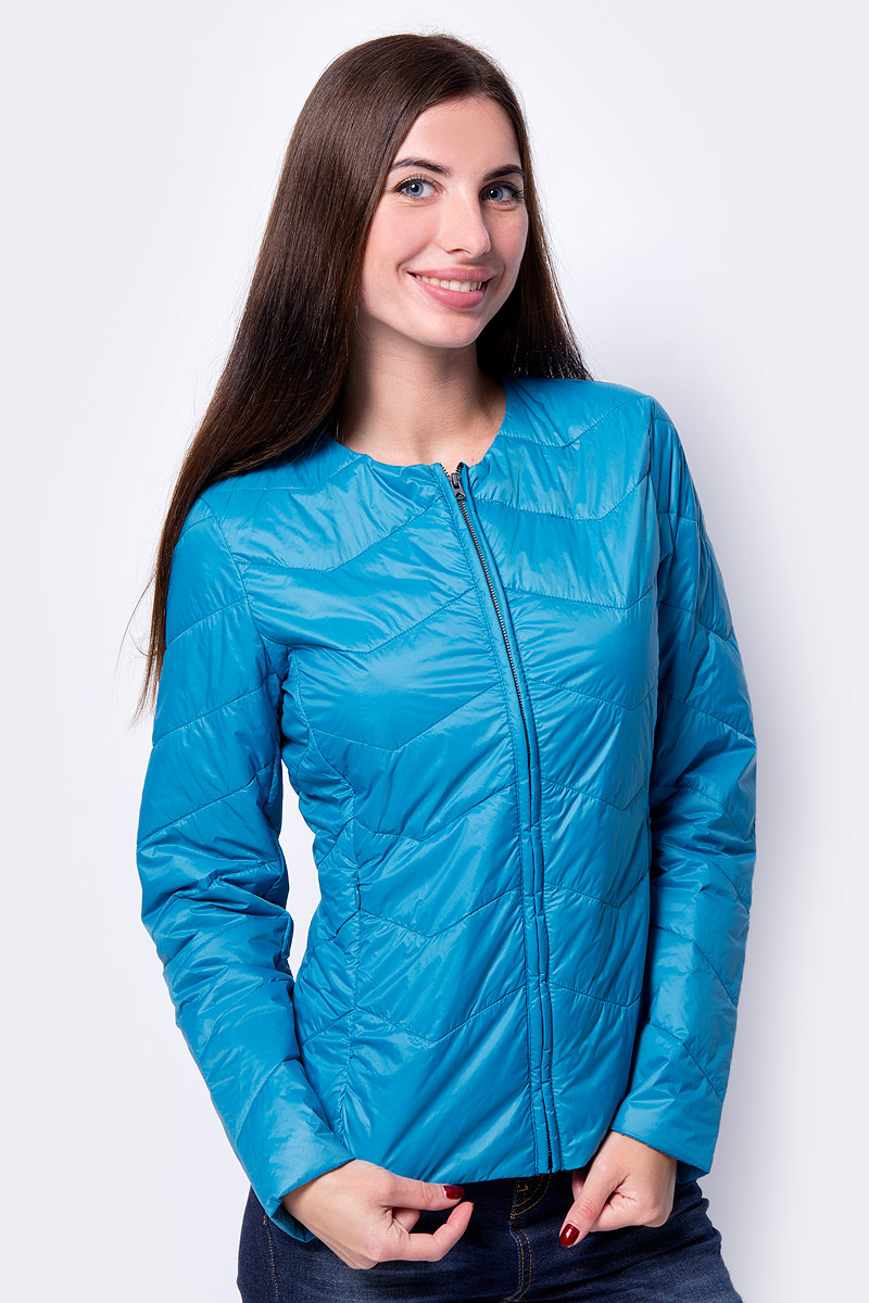 Куртка женская United Colors of Benetton, цвет: бирюзовый. 2BA2534E5_1N3. Размер 40 (42)
