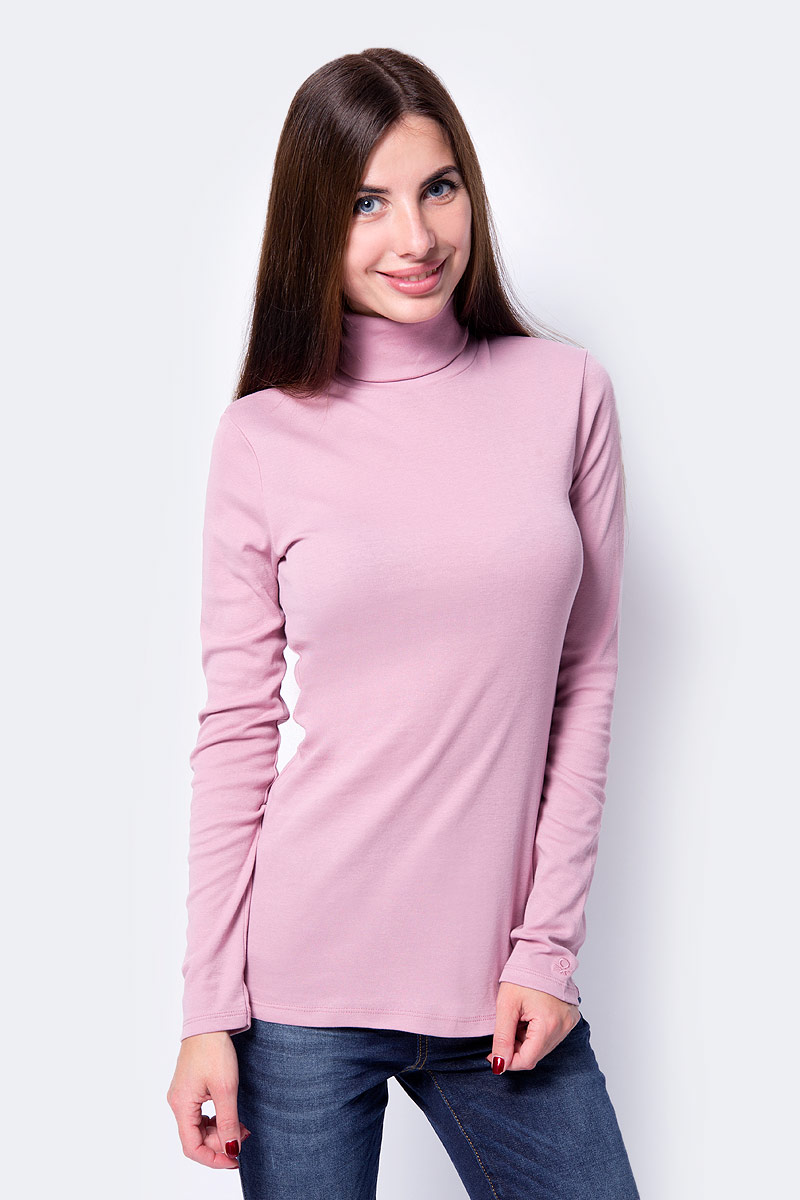 Водолазка женская United Colors of Benetton, цвет: розовый. 3GA2E2103_25U. Размер L (46/48)