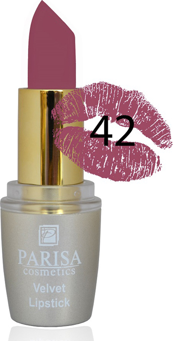 Parisa Помада для губ Mate Velvet, тон №42 розовая естественность, 3,8 г