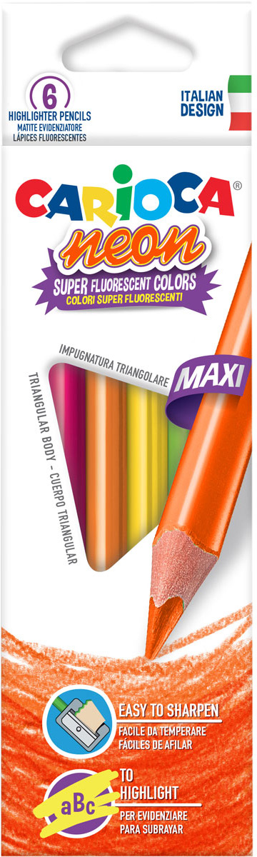 Carioca Набор карандашей-текстовыделителей Neon 6 цветов