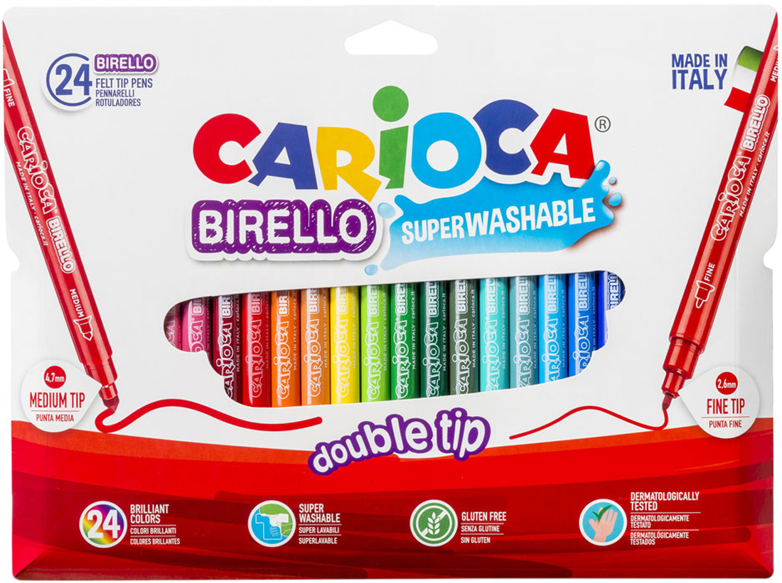 Carioca Набор фломастеров Birello двусторонние 24 цвета