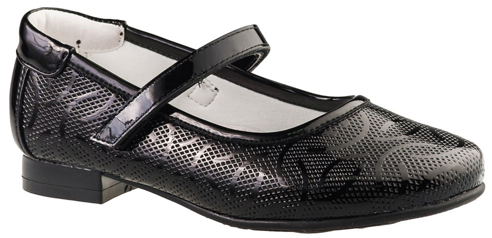 Туфли для девочки BiKi, цвет: черный. A-B23-88-A. Размер 28