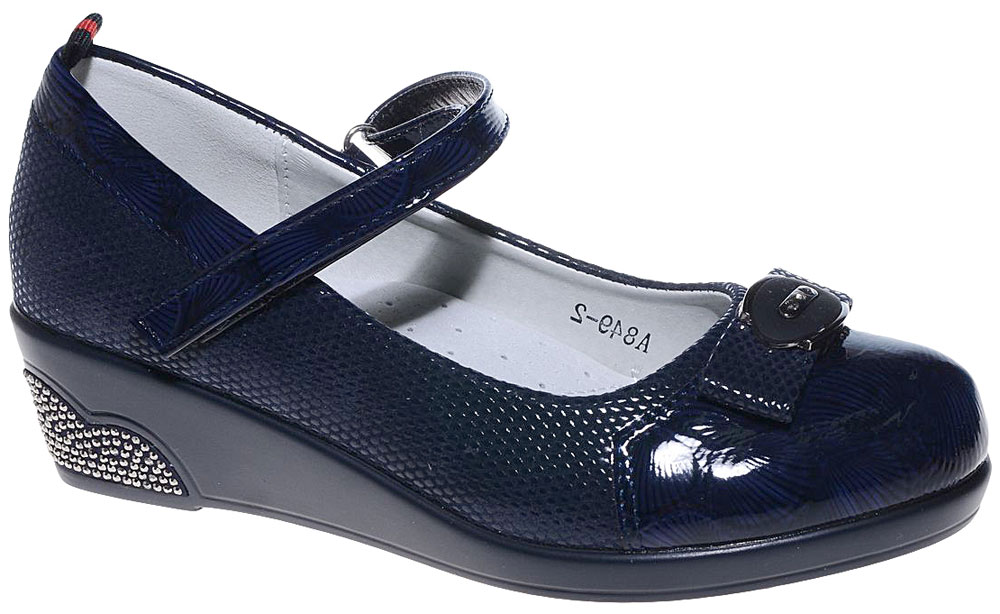 Туфли для девочки Канарейка, цвет: темно-синий. A849-2. Размер 32