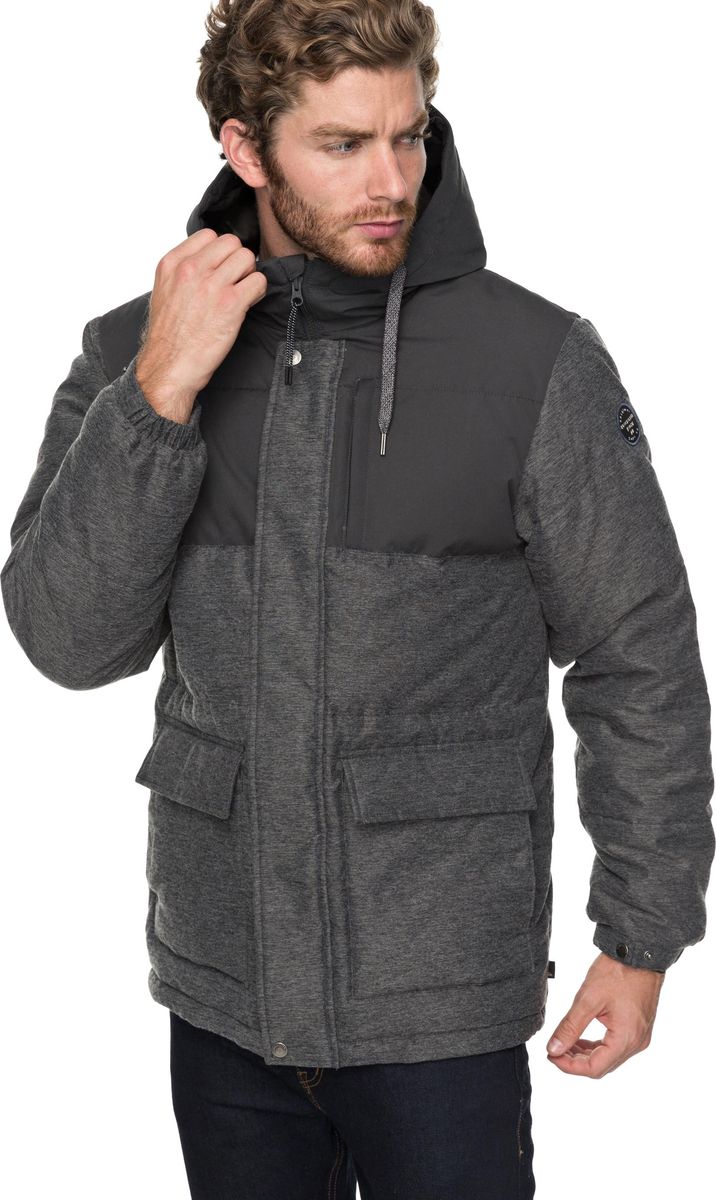 Куртка мужская Quiksilver, цвет: серый. EQYJK03392-KTA0. Размер XXL (56)