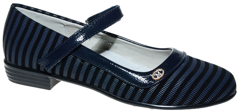 Туфли для девочки Канарейка, цвет: темно-синий. A860-2. Размер 32