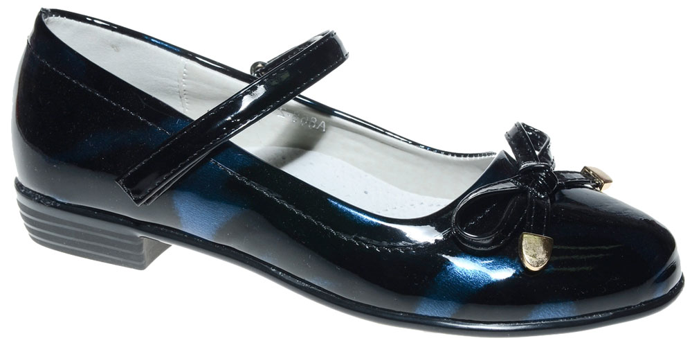 Туфли для девочки Канарейка, цвет: темно-синий. A868-2. Размер 34
