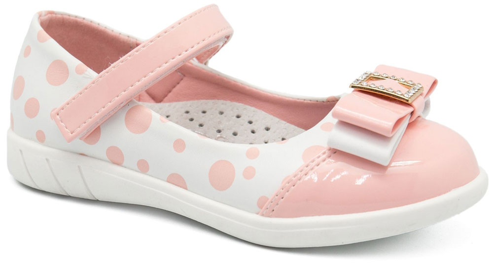 Туфли для девочки Счастливый ребенок, цвет: розовый. F 8686-5. Размер 27