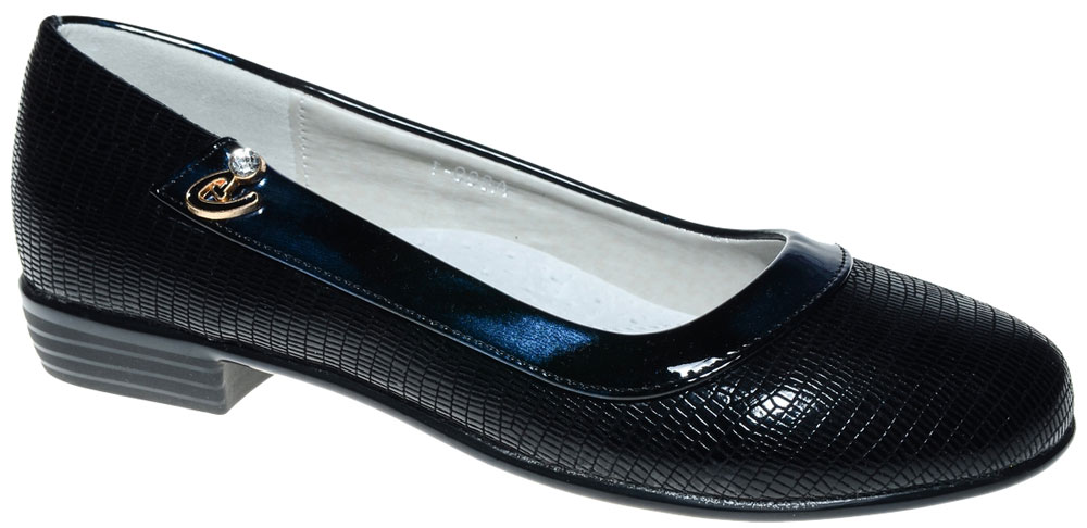 Туфли для девочки Канарейка, цвет: черный. A889-1. Размер 34