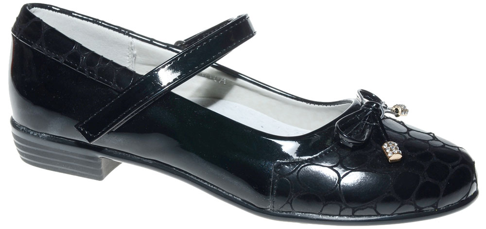 Туфли для девочки Канарейка, цвет: черный. A879-1. Размер 35