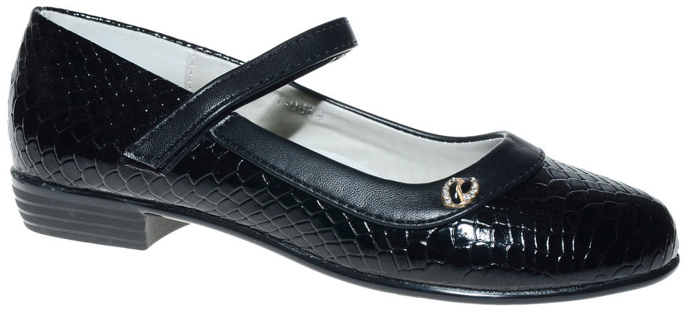 Туфли для девочки Канарейка, цвет: черный. A880-1. Размер 35