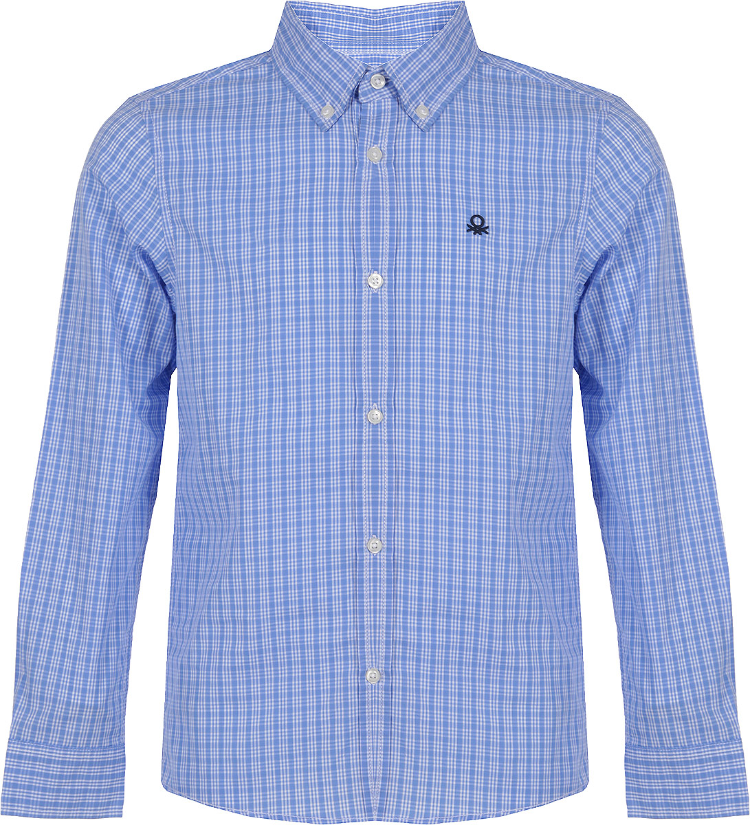 Рубашка для мальчика United Colors of Benetton, цвет: голубой. 5DU65Q200_991. Размер XL (150)