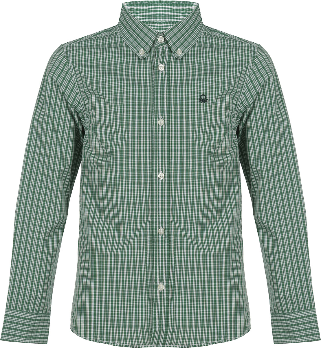 Рубашка для мальчика United Colors of Benetton, цвет: зеленый. 5DU65Q200_992. Размер XL (150)