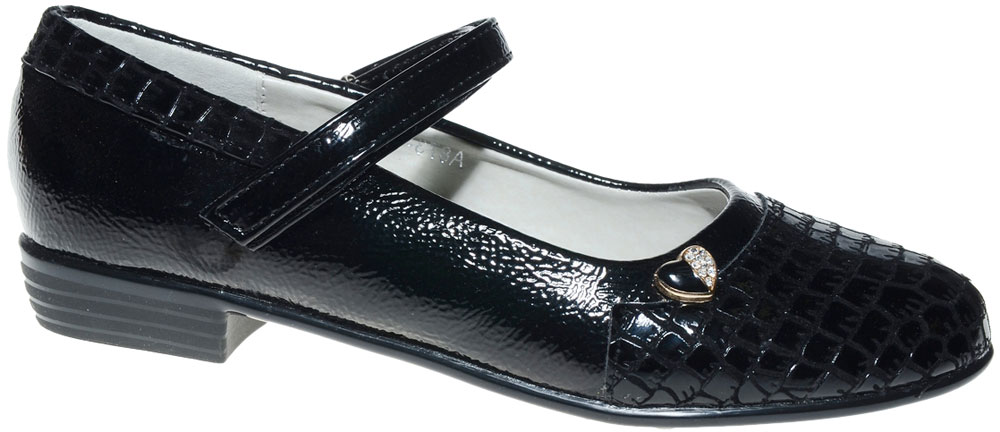 Туфли для девочки Канарейка, цвет: черный. A873-1. Размер 35