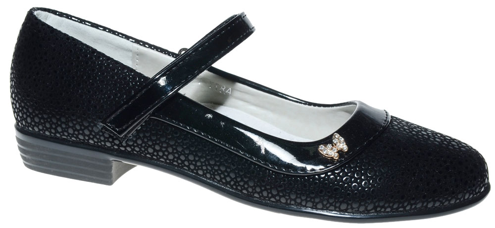 Туфли для девочки Канарейка, цвет: черный. A877-1. Размер 32
