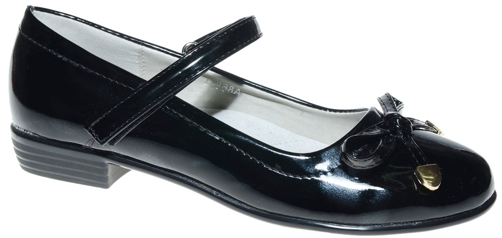 Туфли для девочки Канарейка, цвет: черный. A868-1. Размер 35