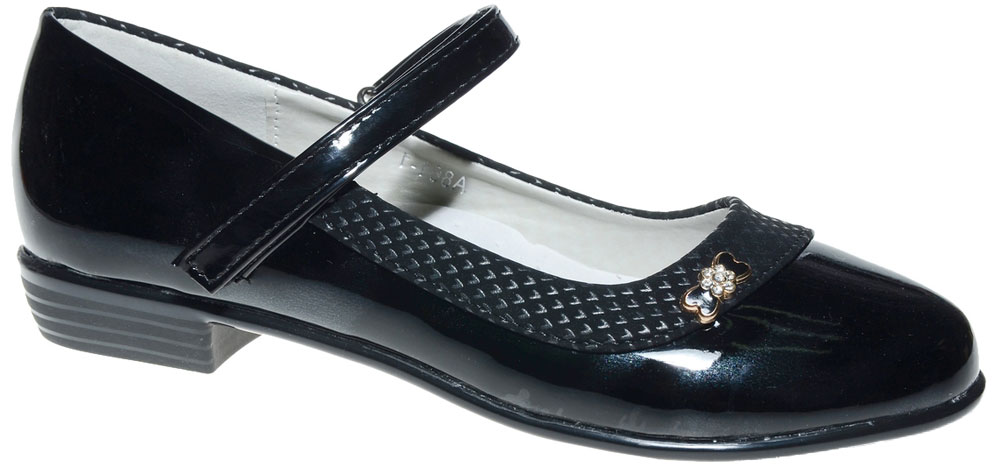 Туфли для девочки Канарейка, цвет: черный. A861-1. Размер 34