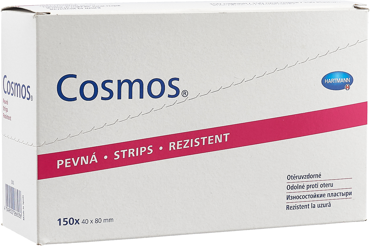 Cosmos Strips Износостойкие пластыри, пластинки 3 х 50 шт, 8 х 4 см