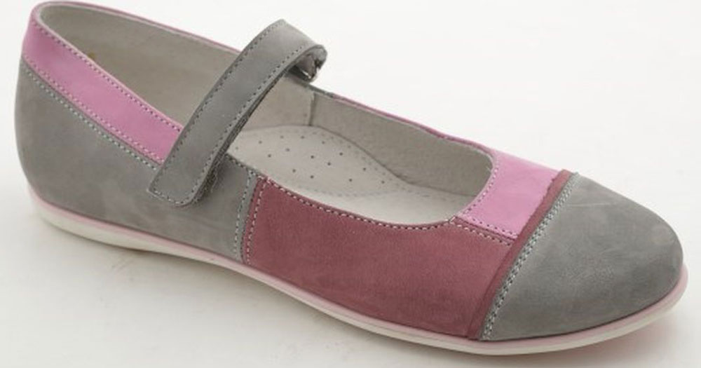 Туфли для девочки Шаговита, цвет: светло-серый. 16СМФ 63127. Размер 34