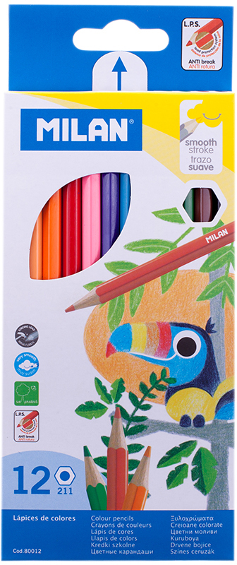 Milan Набор цветных карандашей 211 12 цветов