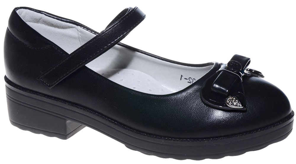 Туфли для девочки Канарейка, цвет: черный. A832-1. Размер 34