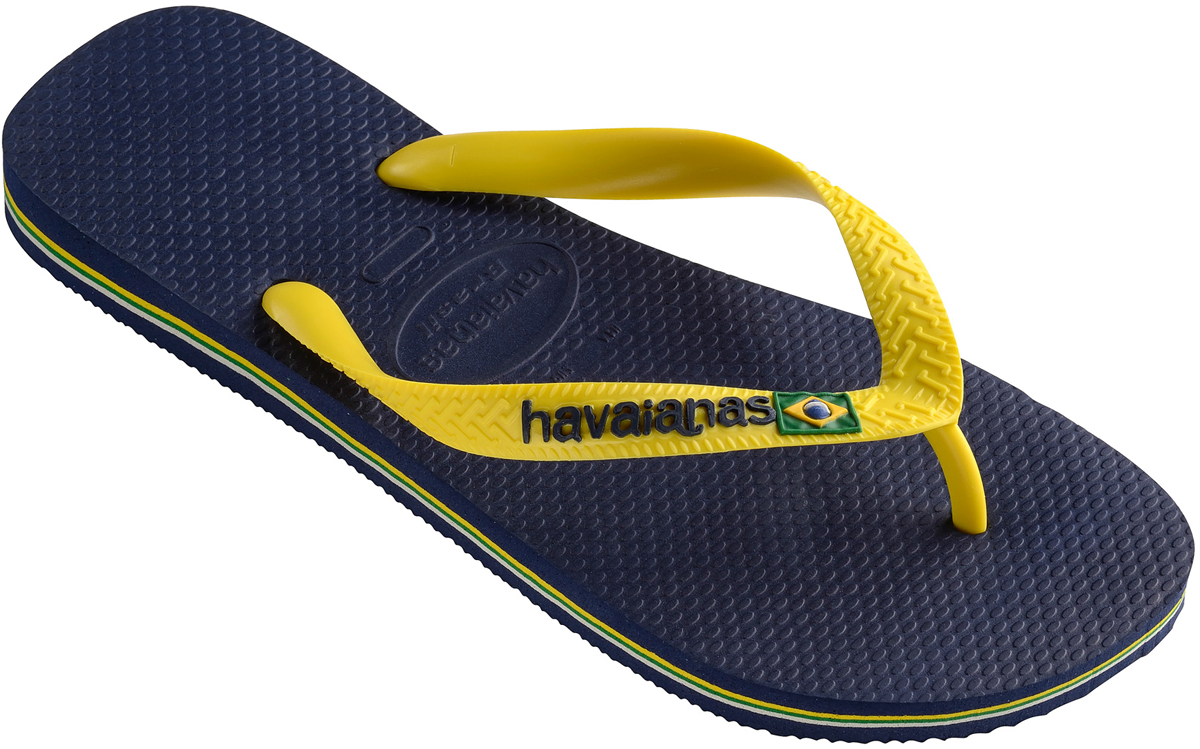 Сланцы мужские Havaianas Brasil Logo, цвет: синий. 41108503587. Размер 43/44
